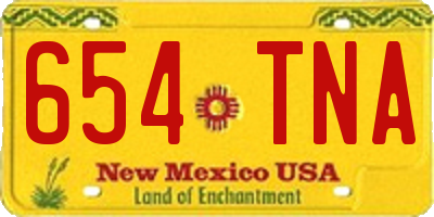 NM license plate 654TNA