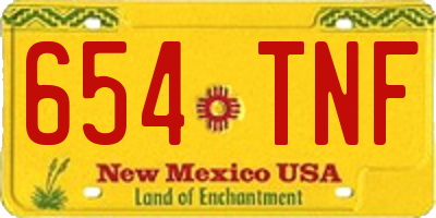 NM license plate 654TNF