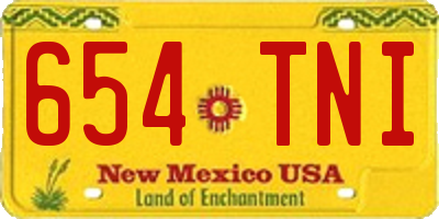 NM license plate 654TNI