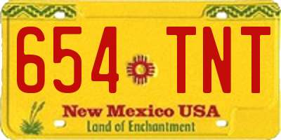 NM license plate 654TNT