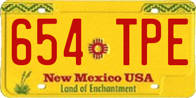 NM license plate 654TPE