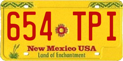 NM license plate 654TPI