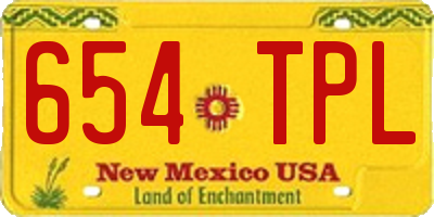 NM license plate 654TPL