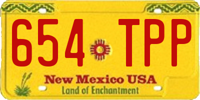 NM license plate 654TPP