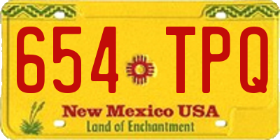 NM license plate 654TPQ