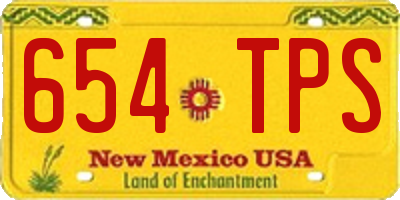 NM license plate 654TPS