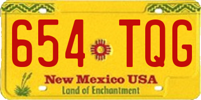 NM license plate 654TQG