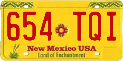 NM license plate 654TQI