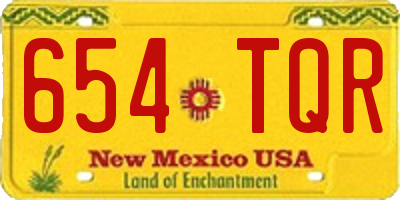 NM license plate 654TQR