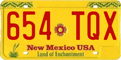 NM license plate 654TQX