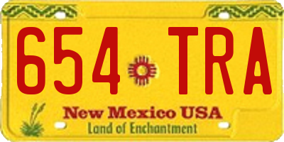 NM license plate 654TRA