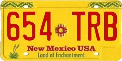 NM license plate 654TRB