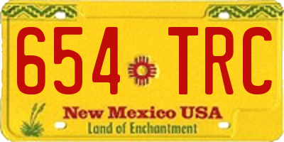 NM license plate 654TRC