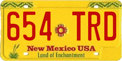 NM license plate 654TRD