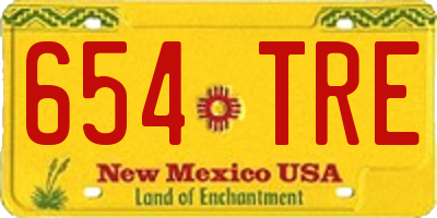 NM license plate 654TRE