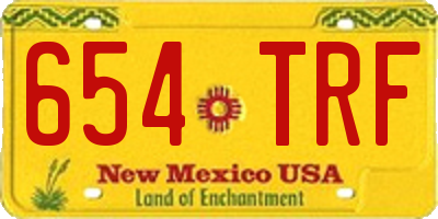NM license plate 654TRF