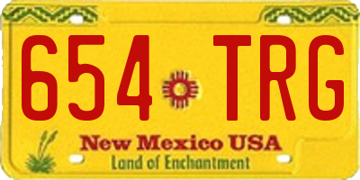 NM license plate 654TRG