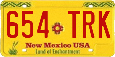 NM license plate 654TRK