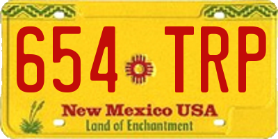 NM license plate 654TRP