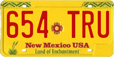 NM license plate 654TRU