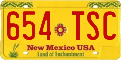 NM license plate 654TSC