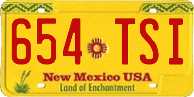 NM license plate 654TSI