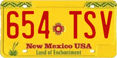 NM license plate 654TSV