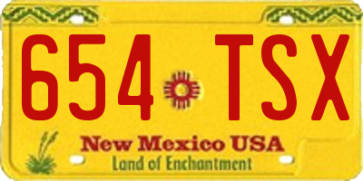 NM license plate 654TSX