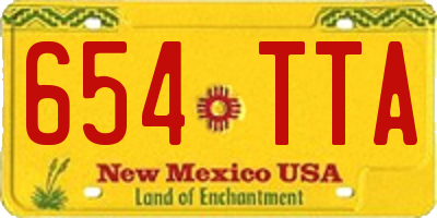 NM license plate 654TTA