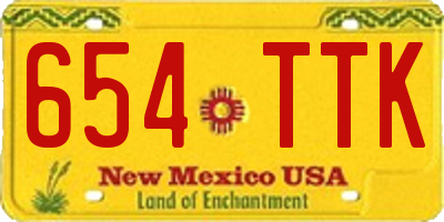 NM license plate 654TTK