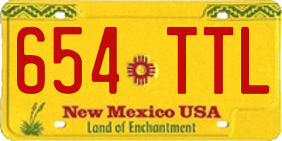 NM license plate 654TTL