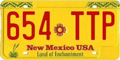 NM license plate 654TTP