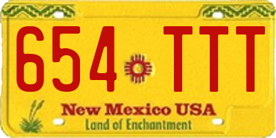 NM license plate 654TTT