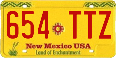 NM license plate 654TTZ