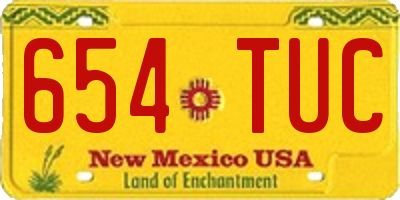 NM license plate 654TUC