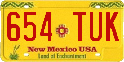 NM license plate 654TUK