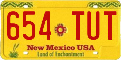 NM license plate 654TUT