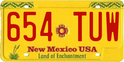 NM license plate 654TUW