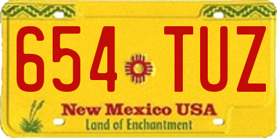 NM license plate 654TUZ