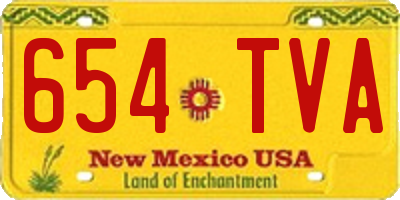 NM license plate 654TVA
