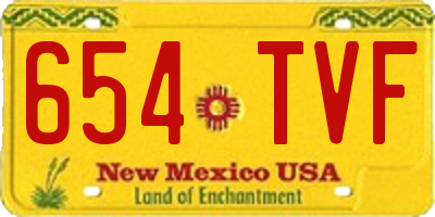 NM license plate 654TVF