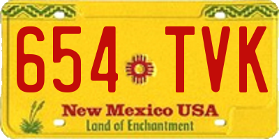 NM license plate 654TVK