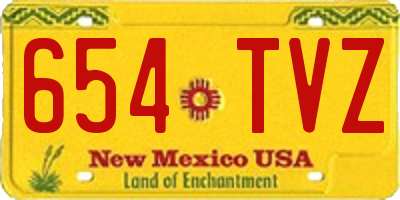 NM license plate 654TVZ