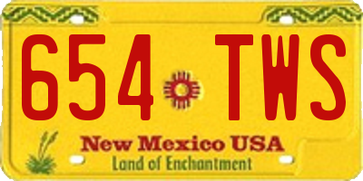 NM license plate 654TWS