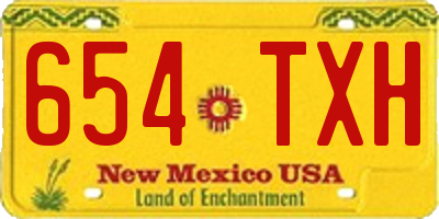 NM license plate 654TXH