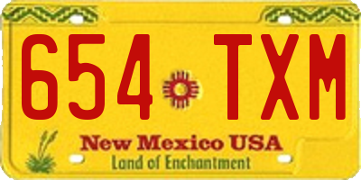 NM license plate 654TXM