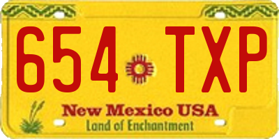 NM license plate 654TXP