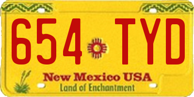 NM license plate 654TYD