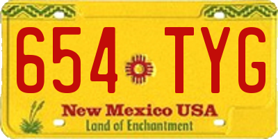 NM license plate 654TYG