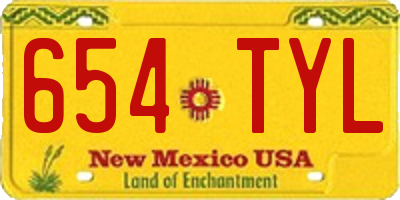 NM license plate 654TYL